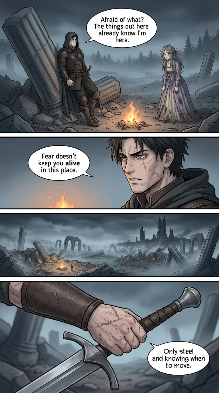 The flame that remembers her Chapter 1 Page 6 - AI Generated Manga