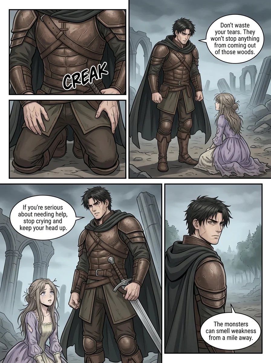 The flame that remembers her Chapter 1 Page 8 - AI Generated Manga