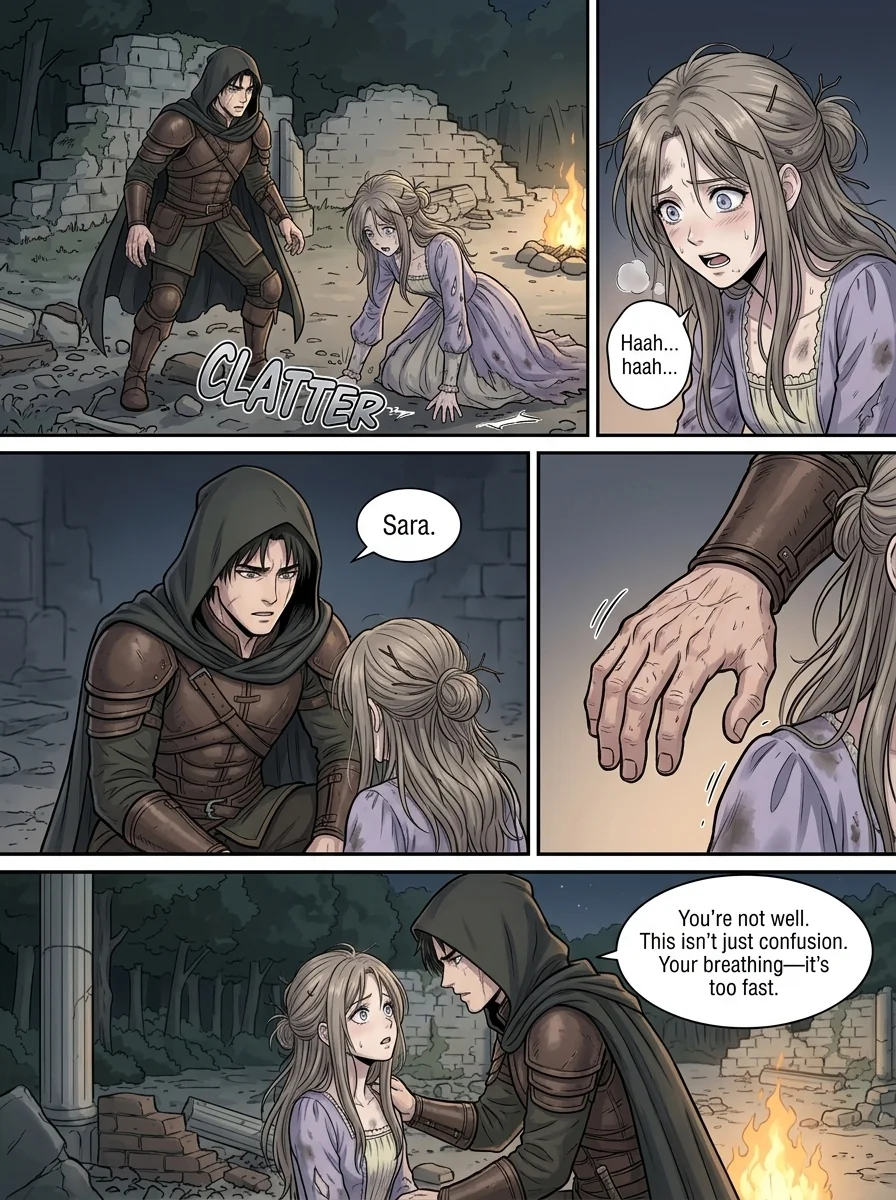 The flame that remembers her Chapter 2 Page 10 - AI Generated Manga