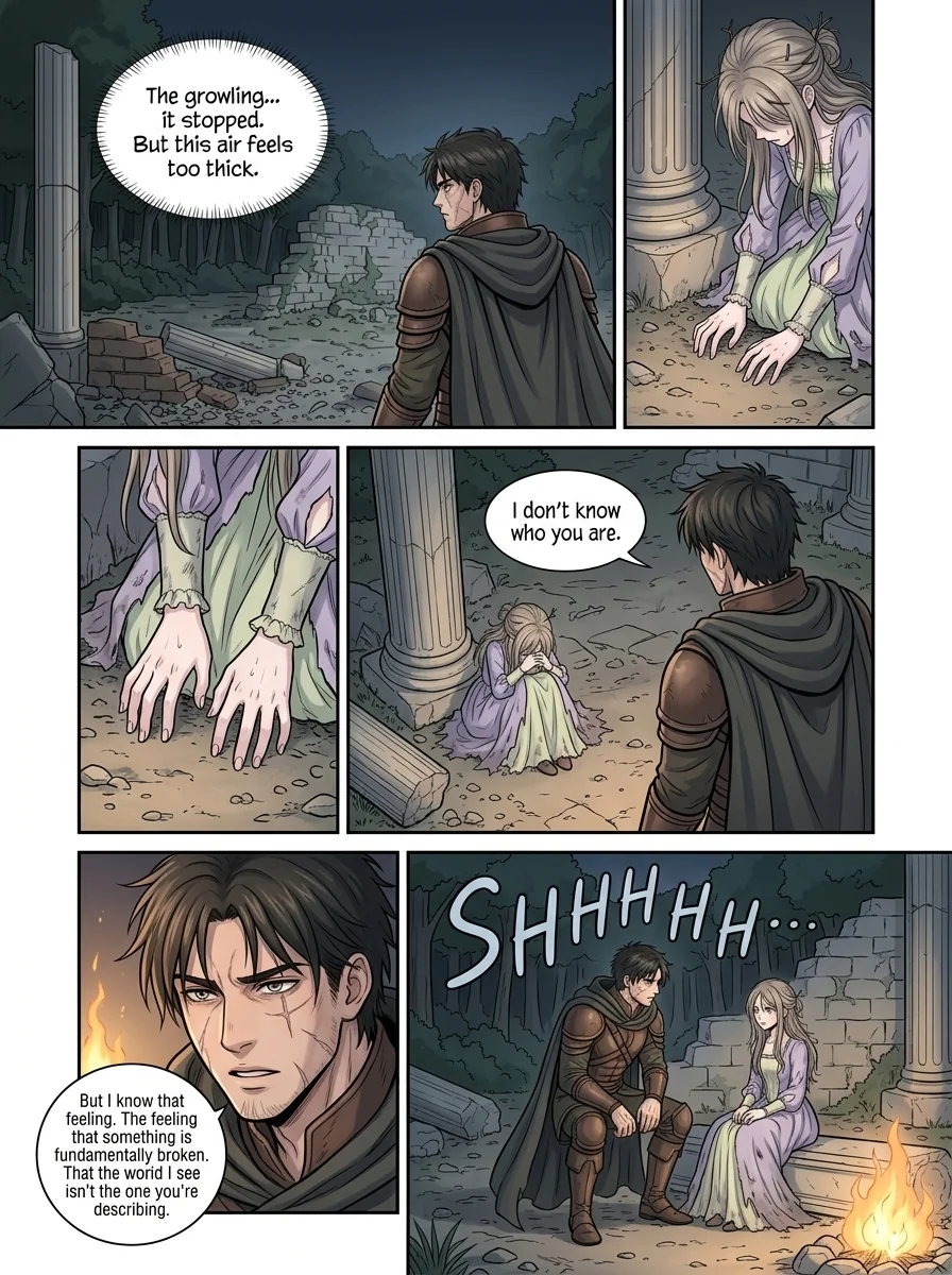 The flame that remembers her Chapter 2 Page 11 - AI Generated Manga