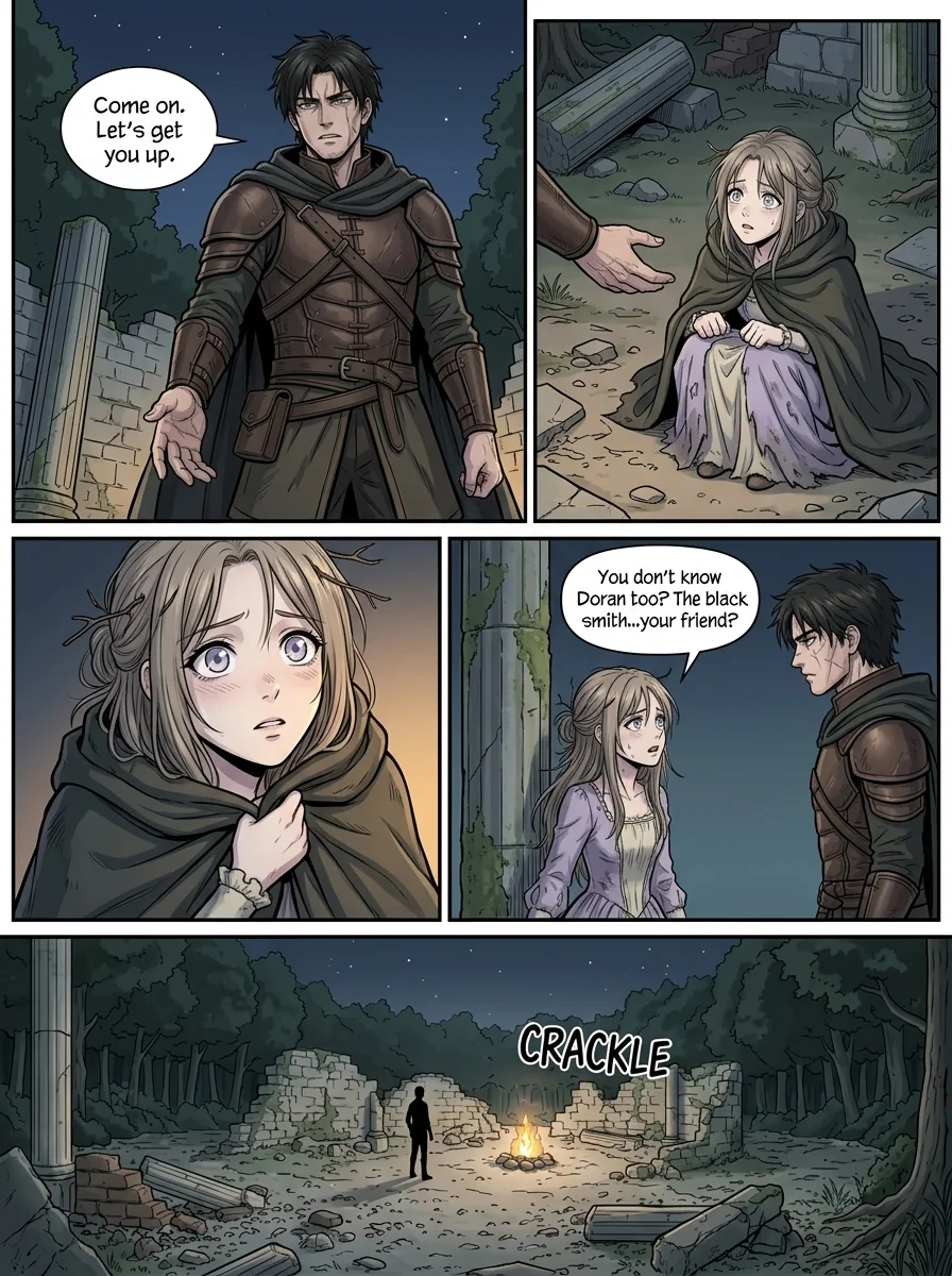 The flame that remembers her Chapter 2 Page 13 - AI Generated Manga