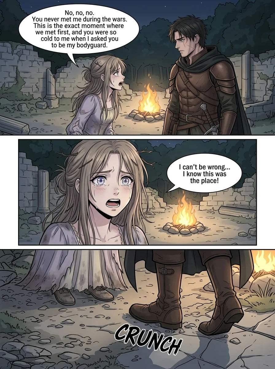 The flame that remembers her Chapter 2 Page 7 - AI Generated Manga