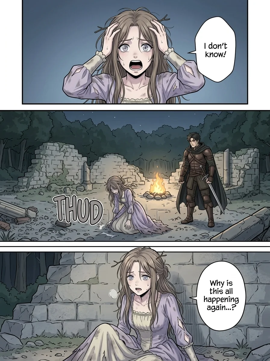 The flame that remembers her Chapter 2 Page 9 - AI Generated Manga